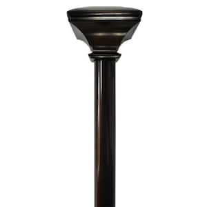 66 in. - 120 in. Telescoping 3/4 in. Classic Square Finial Single Curtain Rod Kit in Oil Rubbed Bronze