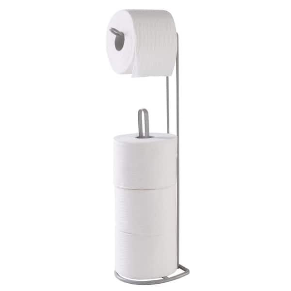 Metal Freestanding Toilet Paper Holder Paper Roll Holder Reserve 4-Rolls in  100% Metal Silver 670199 - The Home Depot