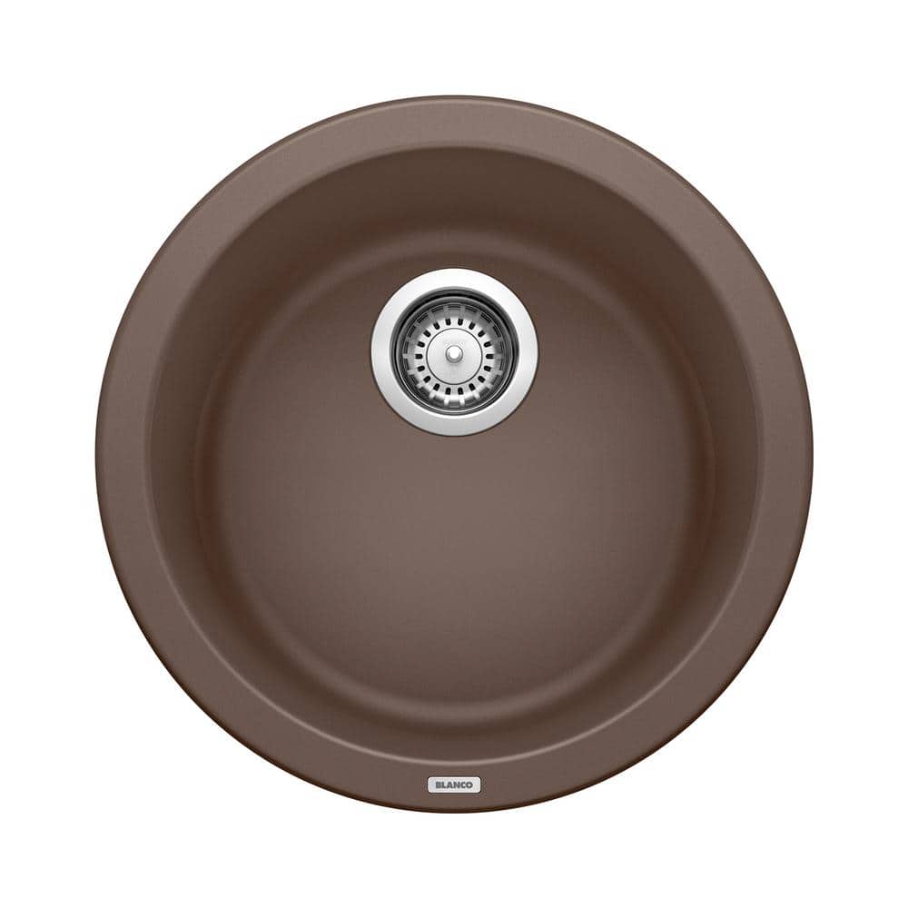Rondo Granite Composite 18 in. Drop-in/Undermount Bar Sink in Cafe