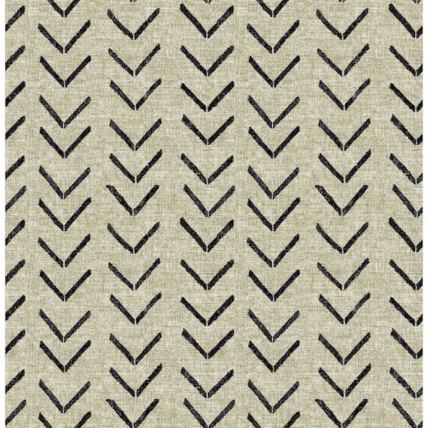 SURFACE STYLE Bogolan Sky Fossil Vinyl Peel and Stick Wallpaper Roll (Covers 30.75 sq. ft.)