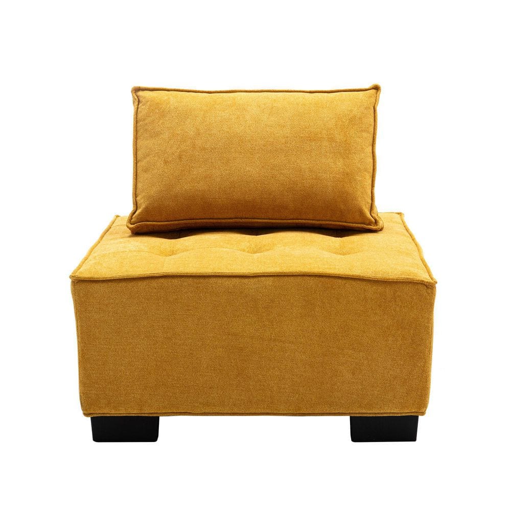 29.92 Inch Yellow Living Room Sofa Chair Lazy Chair LH935 The Home Depot
