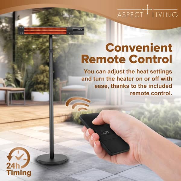 Fire Sense 1500W Adjustable Height Pole Mounted Electric Powder