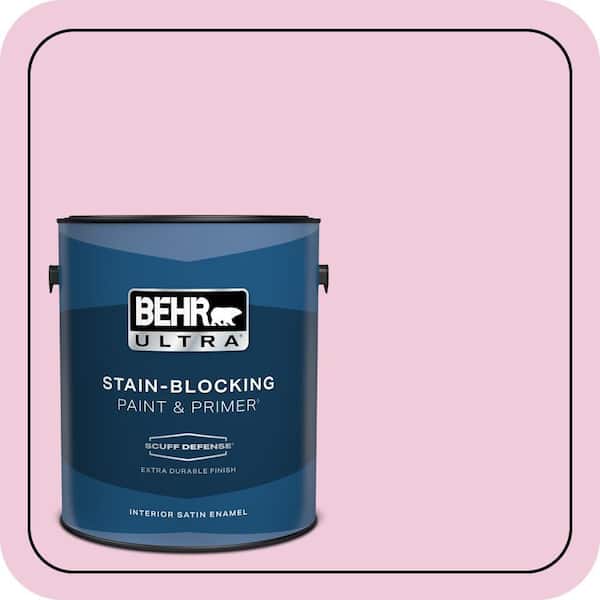 BEHR ULTRA 1 gal. #P130-1 Piggy Bank Extra Durable Satin Enamel Interior Paint & Primer