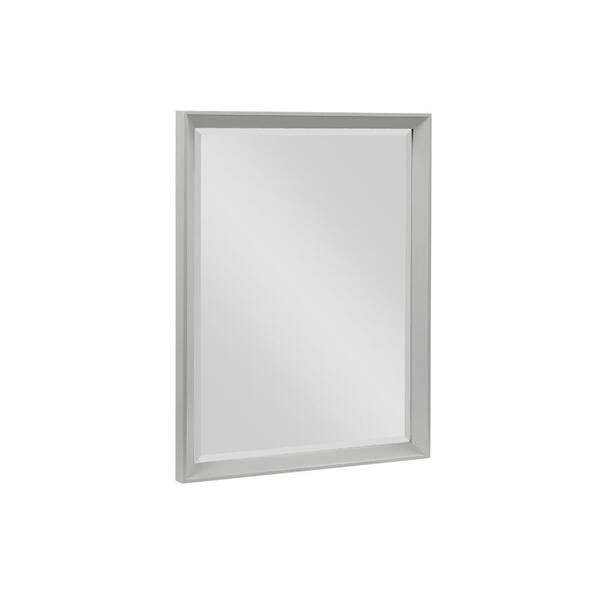 Dorel Living Jalila 30 in. W x 38 in. H Framed Rectangular Beveled Edge Bathroom Vanity Mirror in Gray