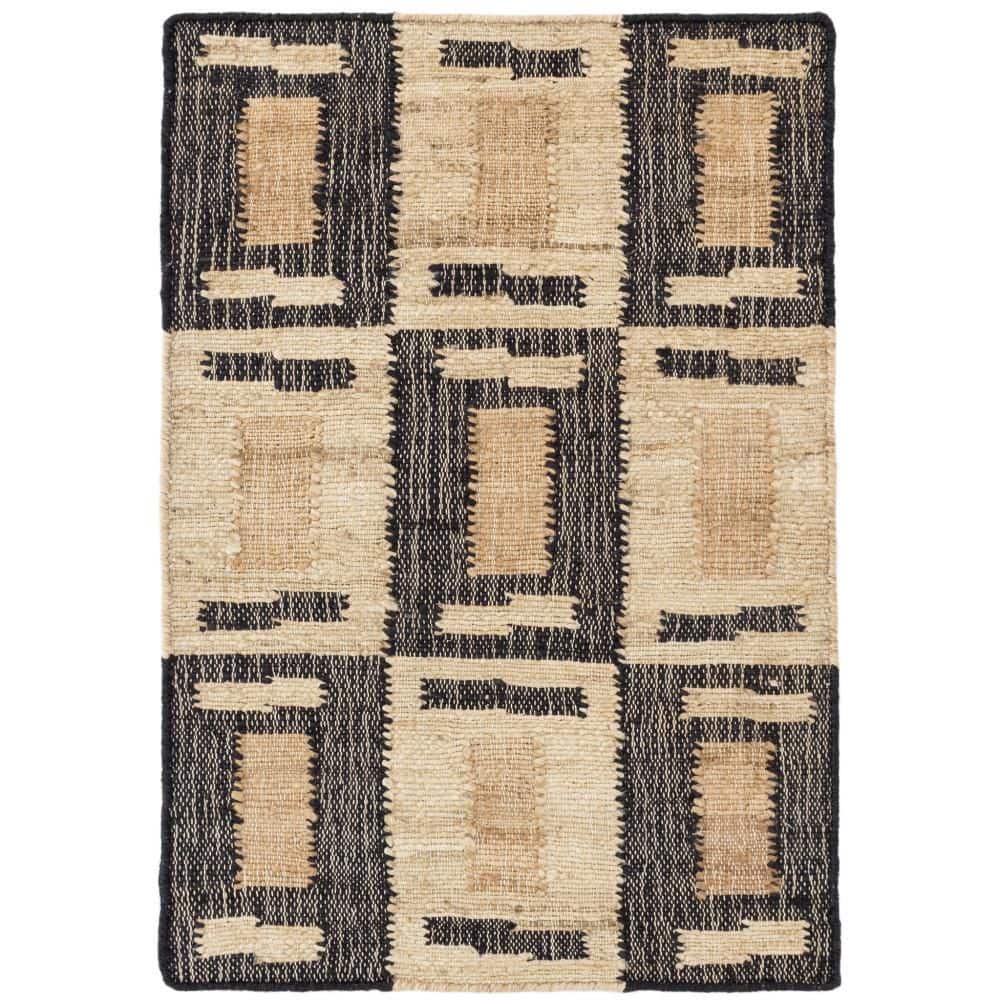 DASH & ALBERT 2 ft. x 3 ft. Neutral Cassia Handwoven Jute Indoor Area ...