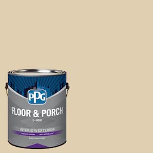 1 gal. PPG1086-3 Almond Cream Satin Interior/Exterior Floor and Porch Paint