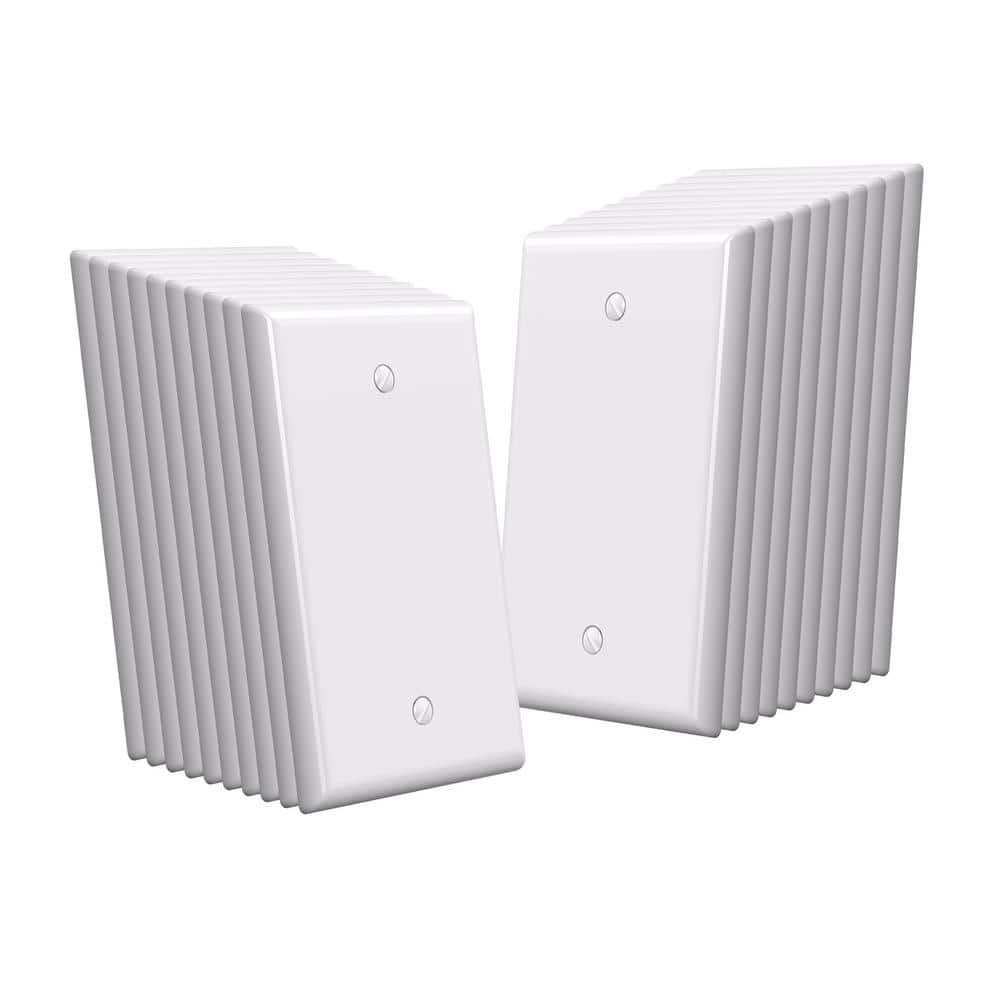 1-Gang Midsize 4.88 in. x 3.13 in. Blank Switch Wall Plate, UL Listed, Glos
