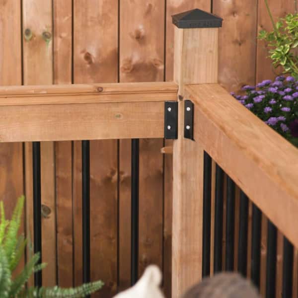 26 in. x 3/4 in. Galvanized Round Balusters with Plastic End Caps (10-Pack)