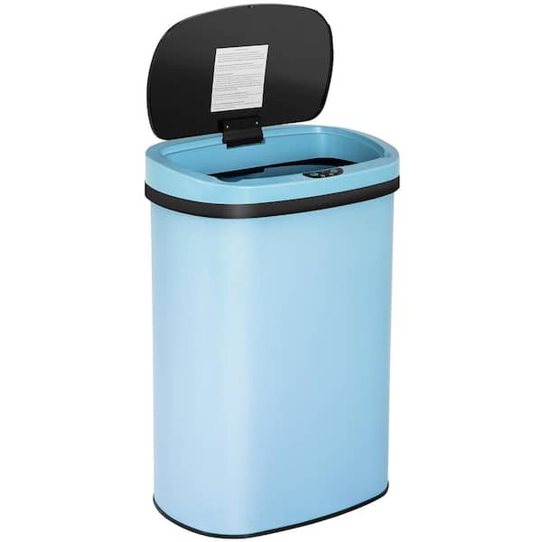 Taylor 13 Gal. Blue Metal Household Trash Can Motion Sensor Lid