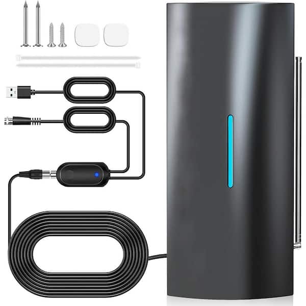 2025 Strongest TV Antenna 2200 Miles Range Digital Amplified Antenna for Indoor Outdoor 360° Reception HD 38 ft. Cable