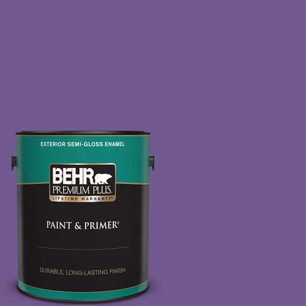 BEHR PREMIUM PLUS 1 gal. #P570-6 Classic Waltz Semi-Gloss Enamel Exterior Paint & Primer