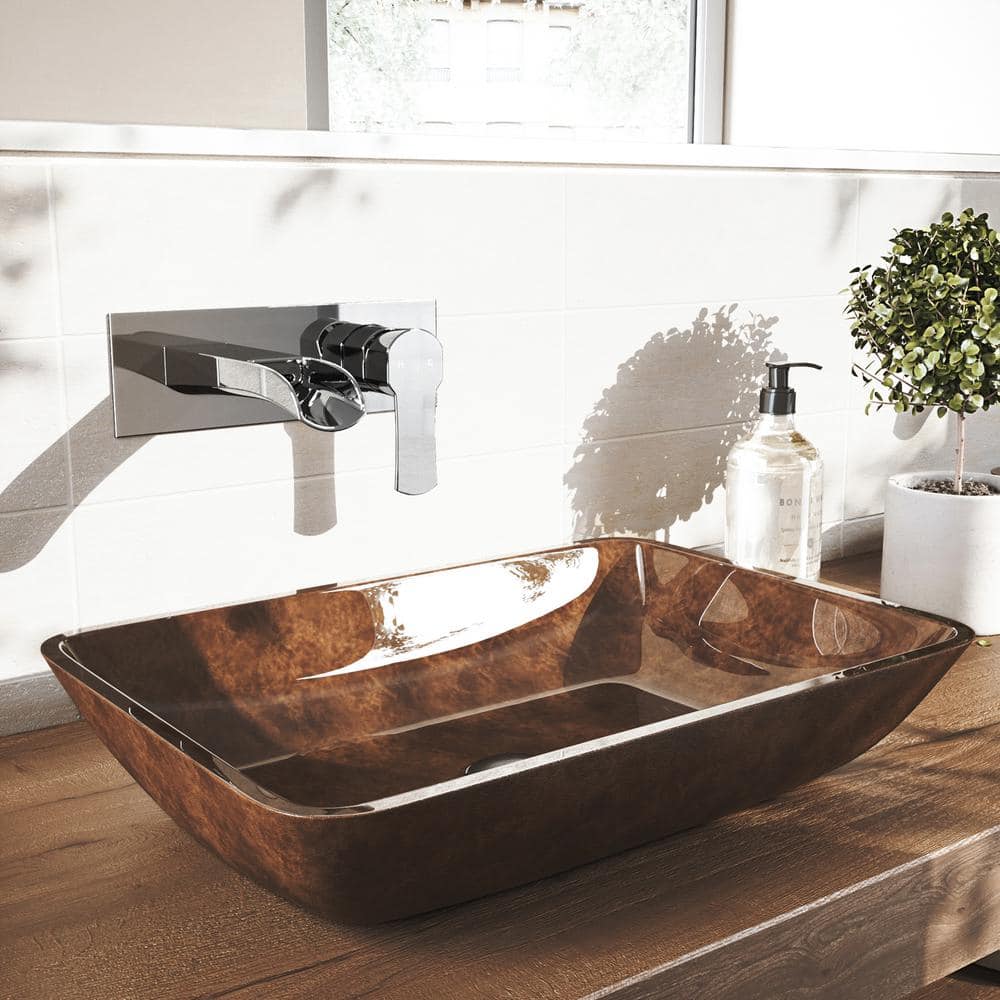 Cornelius 7-Layer Chrome Finish Modern Wall-Mount Bathroom Faucet