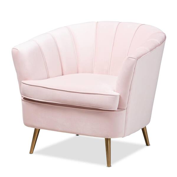 dusty pink accent chair