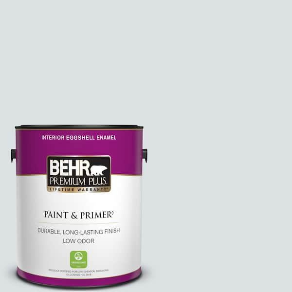 BEHR PREMIUM PLUS 1 gal. #ECC-32-2 Beach Wind Eggshell Enamel Low Odor Interior Paint & Primer