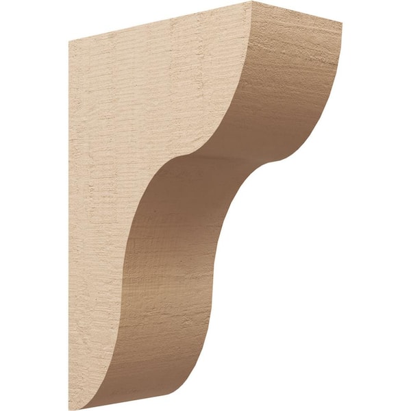 Ekena Millwork 10 in. x 30 in. x 20 in. Classic Carmel Rough Cedar Woodgrain TimberThane Corbel, Primed Tan