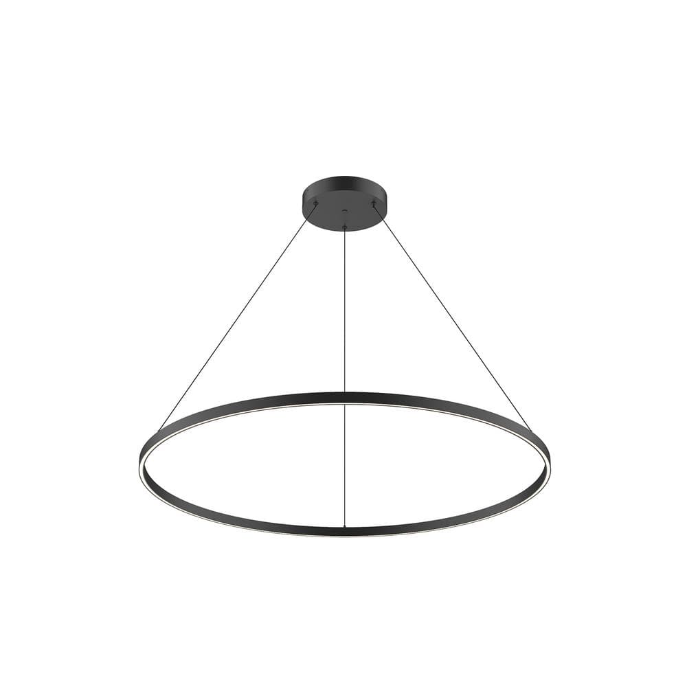 Cerchio 48 in. 1 Light 100-Watt Black Integrated LED Pendant Light price history on PriceWatchPro