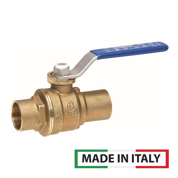 3/4 in. SWT x 3/4 in. SWT Full Port Lead Free Brass Ball Valve