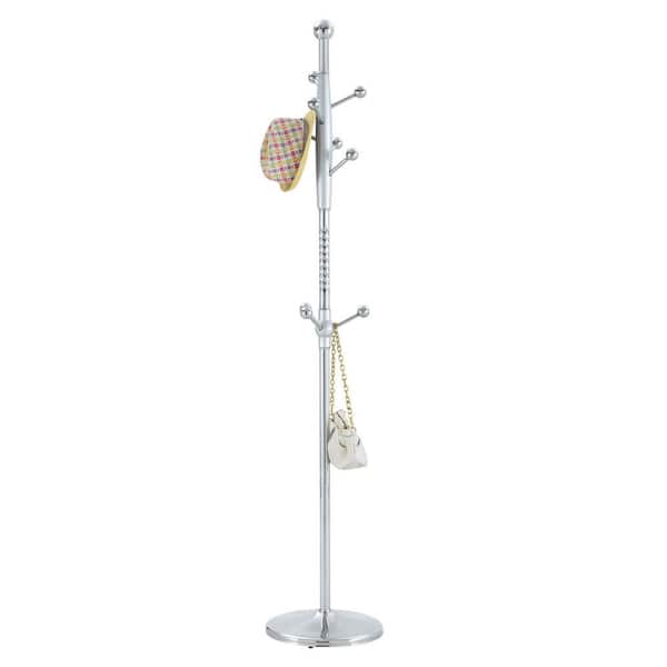 Polibi Silver Coat Rack with Stainless Steel Spray Painted