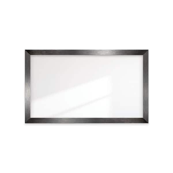 BrandtWorks 40 in. W x 67 in. H Scratched Black Wide Framed Wall Mirror