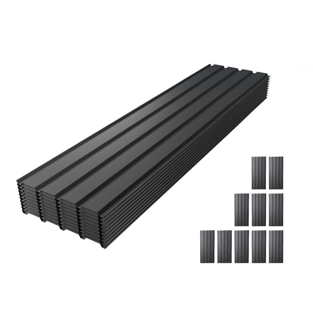10 PCS Heavy Duty 6 ft. x 1.5 ft. Corrugated 31-Gauge Galvanized Steel Roof Panel,Waterproof Roof Panel for Outdoor,Gray price history on PriceWatchPro
