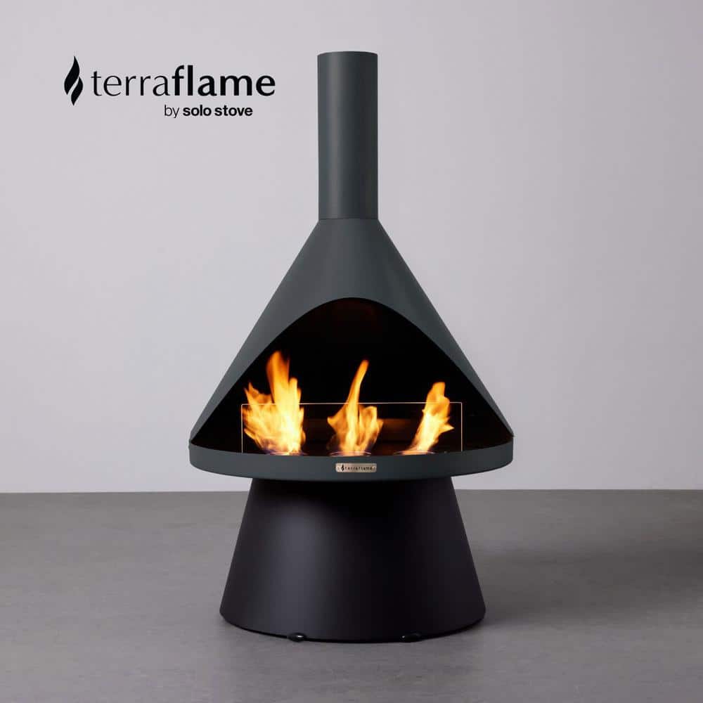 Lloyd Graphite Free-Standing Gel Fuel Fireplace