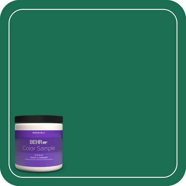 BEHR PREMIUM PLUS 8 oz. #S-H-470 Precious Emerald Eggshell Enamel Interior Paint & Primer Color Sample