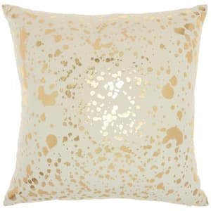 Luminescence Ivory 18 in. x 18 in. Throw Pillow