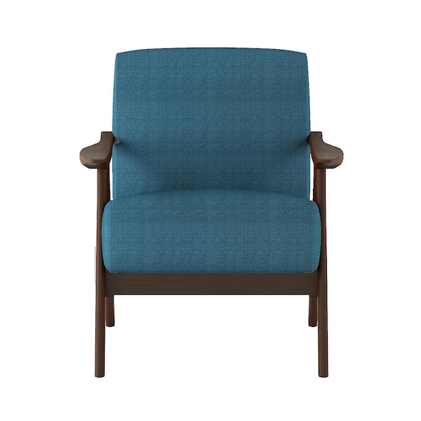 EVERGLADE HOME Ocala Blue Fabric Upholstery Solid Wood Frame Accent Chair