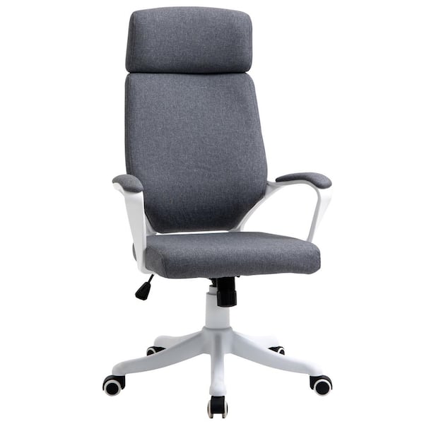 Vinsetto Modern Gray Fabric Computer Chair with Back Support