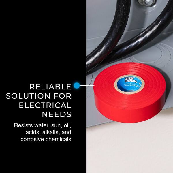IDEAL Wire Armour 3/4 in. x 66 ft. Premium Vinyl Tape, Red (10