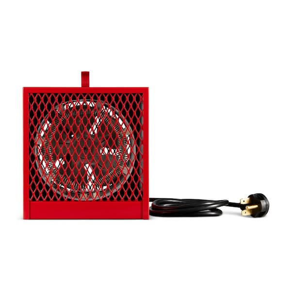 4000-Watt 240V Electric Multipurpose Heater in Red with Thermostat