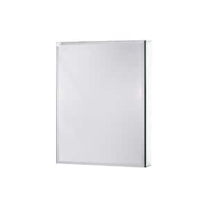 20 in. W x 26 in. H Large Rectangular Matted Black Aluminum Surface Mount Medicine Cabinet with Mirror