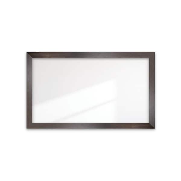 BrandtWorks Modern Farmhouse Dark Brown Accent Framed Wide Wall Mirror 67 in. W x 40 in. H