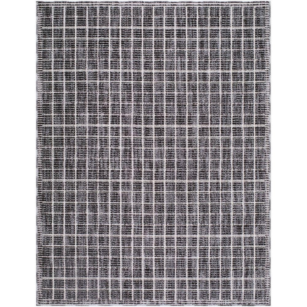 ELLE Decor Odeon 7 ft. x 10 ft. Black Geometric Machine Washable Area Rug price history on PriceWatchPro