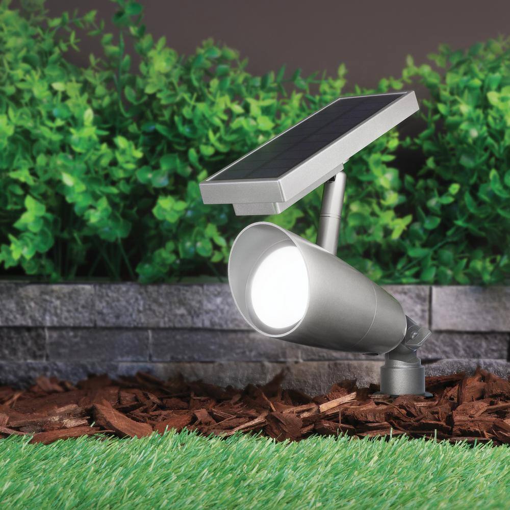 Feit Electric Brushed Nickel Solar Powered 100W LED Spotlight