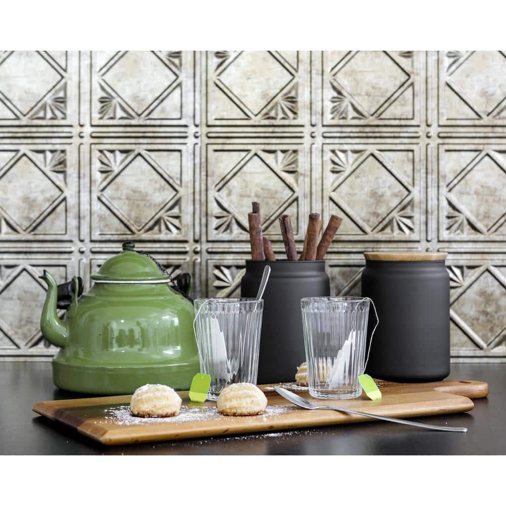 Bermuda Bronze 3D Embossed Tin Backsplash Panels