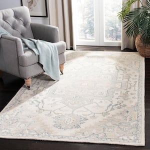 Micro-Loop Ivory/Beige 9 ft. x 12 ft. Border Area Rug