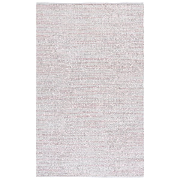 Renewal 8 ft. x 10 ft. Pink/Ivory Abstract Striped Area Rug