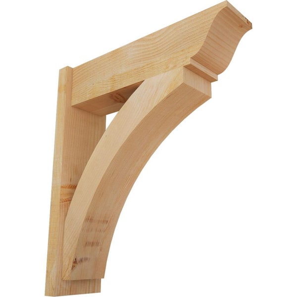 Ekena Millwork 8 in. x 32 in. x 28 in. Thorton Traditional Rough Sawn Douglas Fir Outlooker