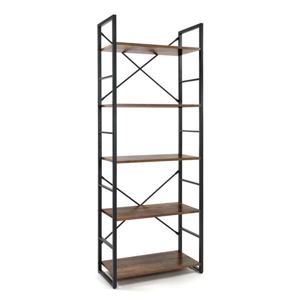 Topbuy 5-Tier Storage Rack / Bookshelf - MDF & Plastic - For Home Office Display
