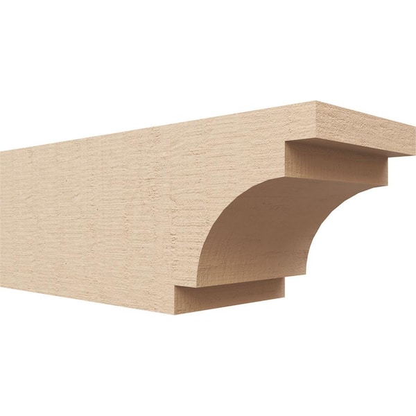 Ekena Millwork 6-in. x 6-in. x 16-in. Mediterranean Woodgrain, Primed Tan Timberthane Polyurethane Rafter Tail Brace