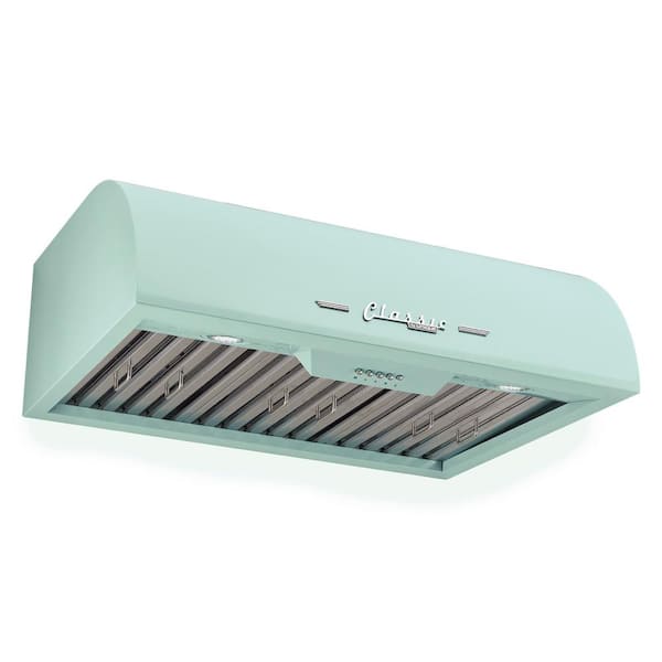 Unique Appliances Classic Retro 30 in. 700 CFM Ducted Under Cabinet Range  Hood with LED Lighting in Ocean Mist Turquoise UGP-30CR RH T - The Home  Depot