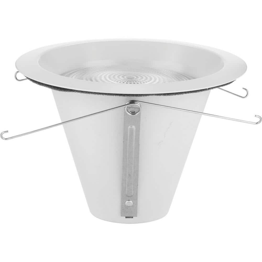 6" Satin White Aluminum Recessed Open Trim