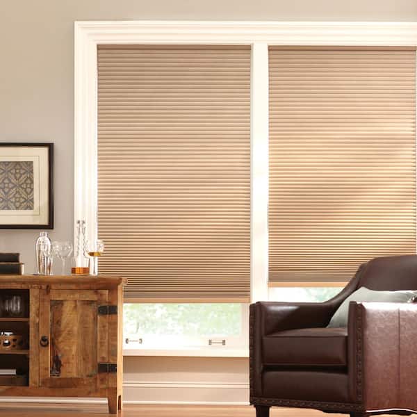 Home Decorators Collection Latte Cordless Blackout Cellular Shades for Windows - 18 in. W x 48 in. L (Actual Size 17.75 in. W x 48 in. L)