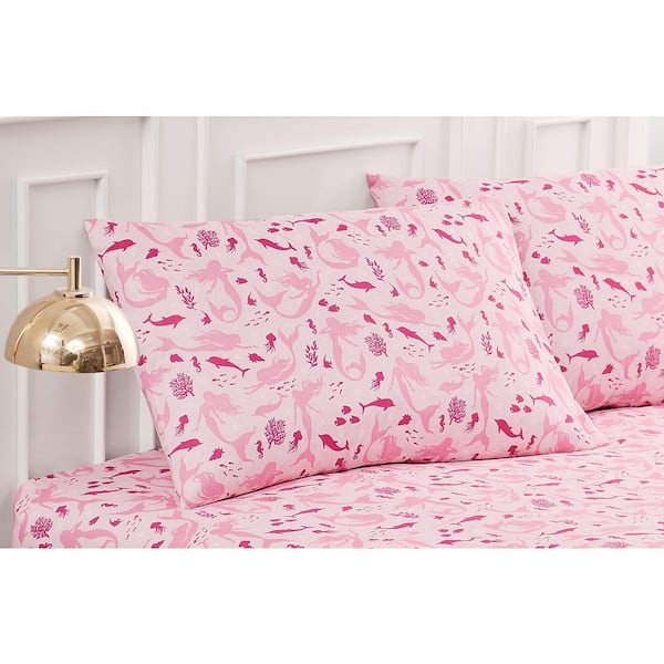 Pink hotsell mermaid pillow