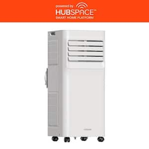 6,000 BTU 115-Volt Portable Air Conditioner for 250 sq. ft Rooms in White, Powered by Hubspace