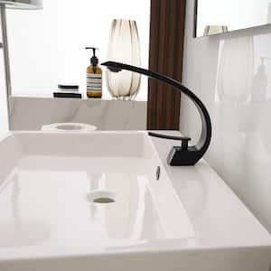 Single Hole Single-Handle Bathroom Faucet in Matte Black