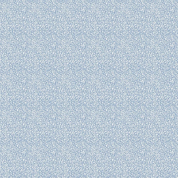 Miniatures 3 Collection Blue Full Mini Floral Trail Matte Finish Vinyl on Non-woven Non-pasted Wallpaper Sample