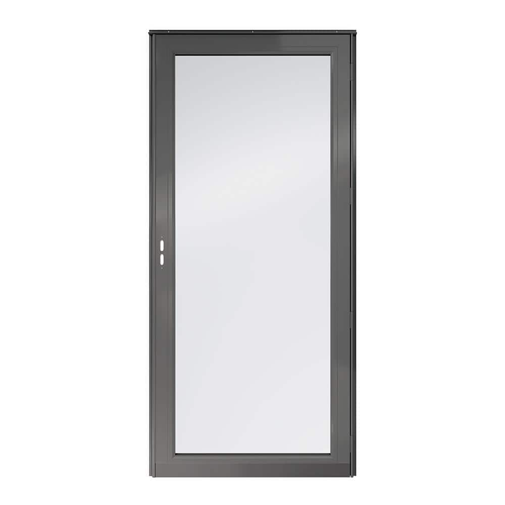 4000 Series 36 in. x 80 in. Charcoal Gray Left-Hand/Outswing Full View Interchangeable Aluminum Storm Door -  Andersen, 95434