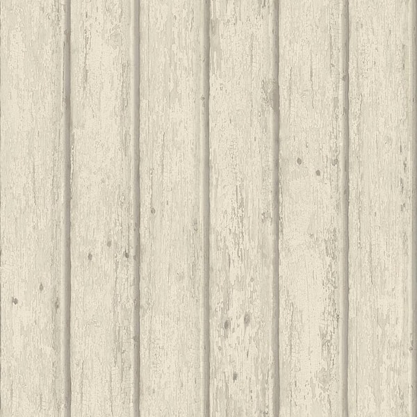 Chesapeake Jack Beige Weathered Clapboards Beige Wallpaper Sample